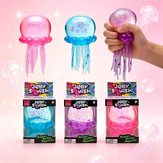 Squishies Nee Doh Jellyfish  Squish Toy Fidget Toy, Water Sensory Soft Jelly Squeeze Stress Relief Fidget Toy