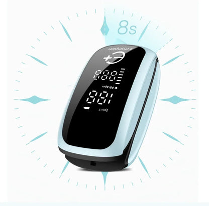 Rechargeable Medical Oximeter Strap Lanyard Fingertip Pulse Oximeter Blood Oxygen Saturation Monitor Digital LED Display Child