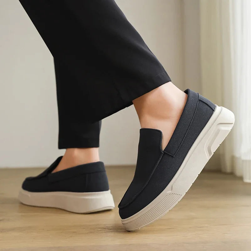 Summer Platform Loafers Man Moccasins Big Size 46 Men's Casual Shoes Comfortable Breathable Slip on Designer Shoes For Men Flats