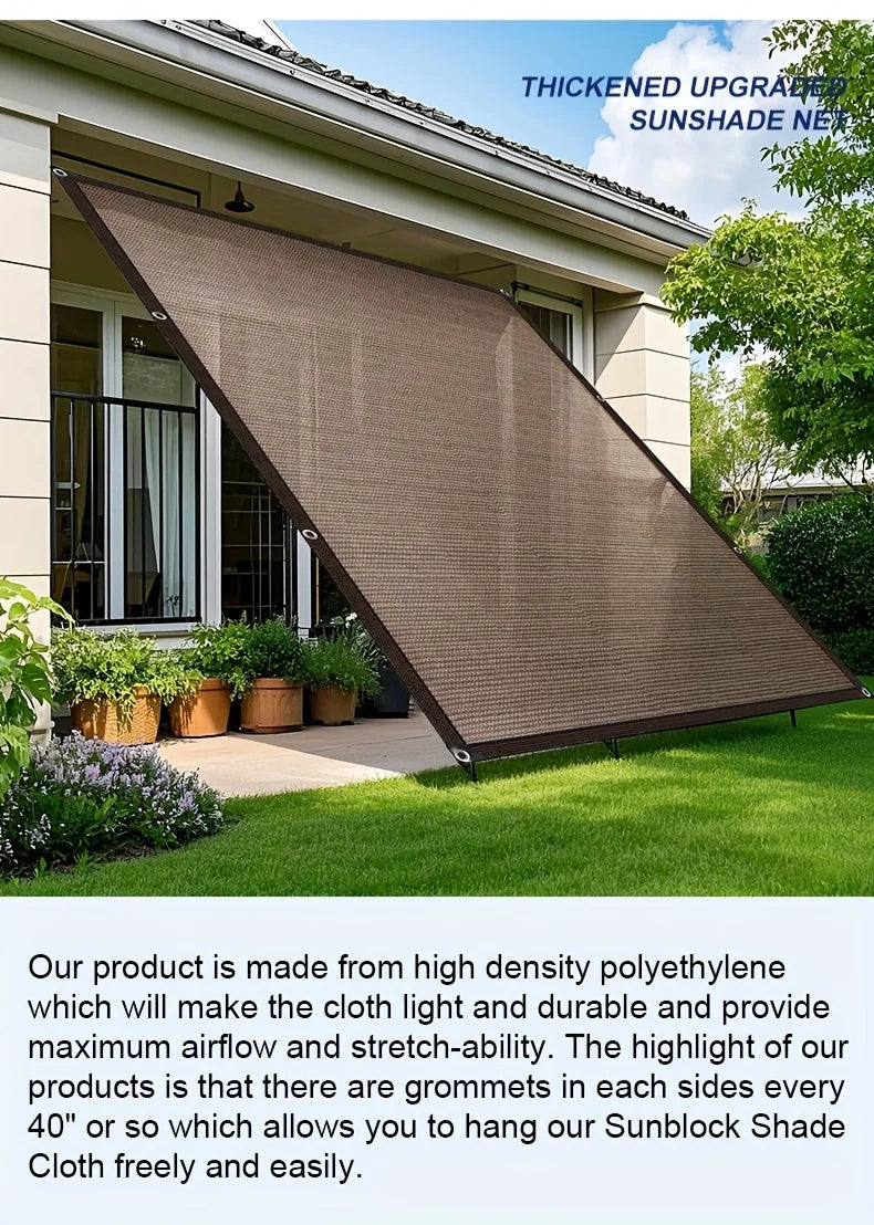 Garden Shade Cloth with Grommets Shade Cloth Sun Shade Fabric Shade Cover for Patio Garden Pergola Shade Cover Canopy Greenhouse