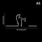 La Linea Minimalist Line Art Car Sticker Bumper & Window Door Wall Decal With Cartoon Character Design Home Car Decoration