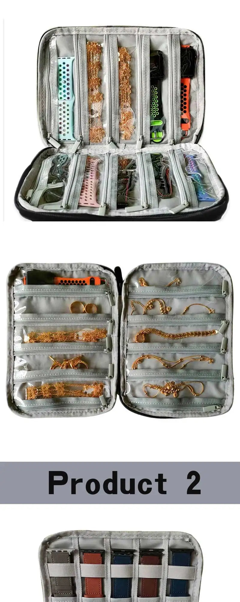 Waterproof Portable Box watch Holder Organizer Storage for Men Women smart watch boxes for Apple watch strap storage box watches