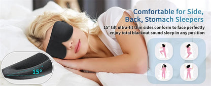 3D Soft Breathable Sleep Eye Mask 100% Blackout Zero Eye Pressure Plane Travel Eye Covers Sleeping Aid Eye Sleep Masker Eyepatch