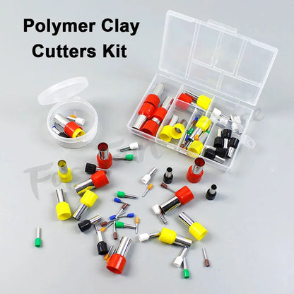 For Fun 8/40pcs Mini Clay Cutters Earring Hole Hollow Round Cutter Pottery Tools Polymer Clay Tools Clay Extruder