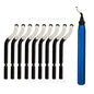 Swivel Deburring Tool RB1000 with 10 Extra High Speed Steel BS1010 Blades Deburring Tools for Resin PVC Pipe Plastic 3D Printing