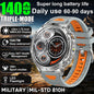 2026 Nowy Wojskowy CZOŁG Smartwatch Połączenia Bluetooth Wodoodporność 10ATM Bateria 1400mAh Monitorowanie Tętna Zegarek Sportowy Outdoor Męski
