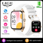 LIGE Smart Watch Answer/Make Call 1.85" Smartwatch for Android iOS Heart Rate Sleep Monitor Pedometer Waterproof Fitness Watches