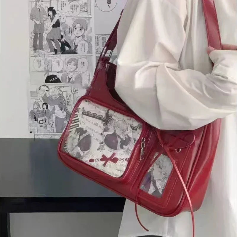 Koreańska Przezroczysta Torba Ita Bag JK Harajuku Duża Pojemność Torba Na Ramię Dla Kobiet Dziewcząt Torebka Y2k Kawaii Bolso Mujer