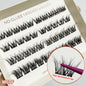 2‑5 Days Strong Hold Press On Cluster Lashes Wide Black Pre‑glued Band Self Adhesive Eyelashes NEW No Glue Need Lash Clusters
