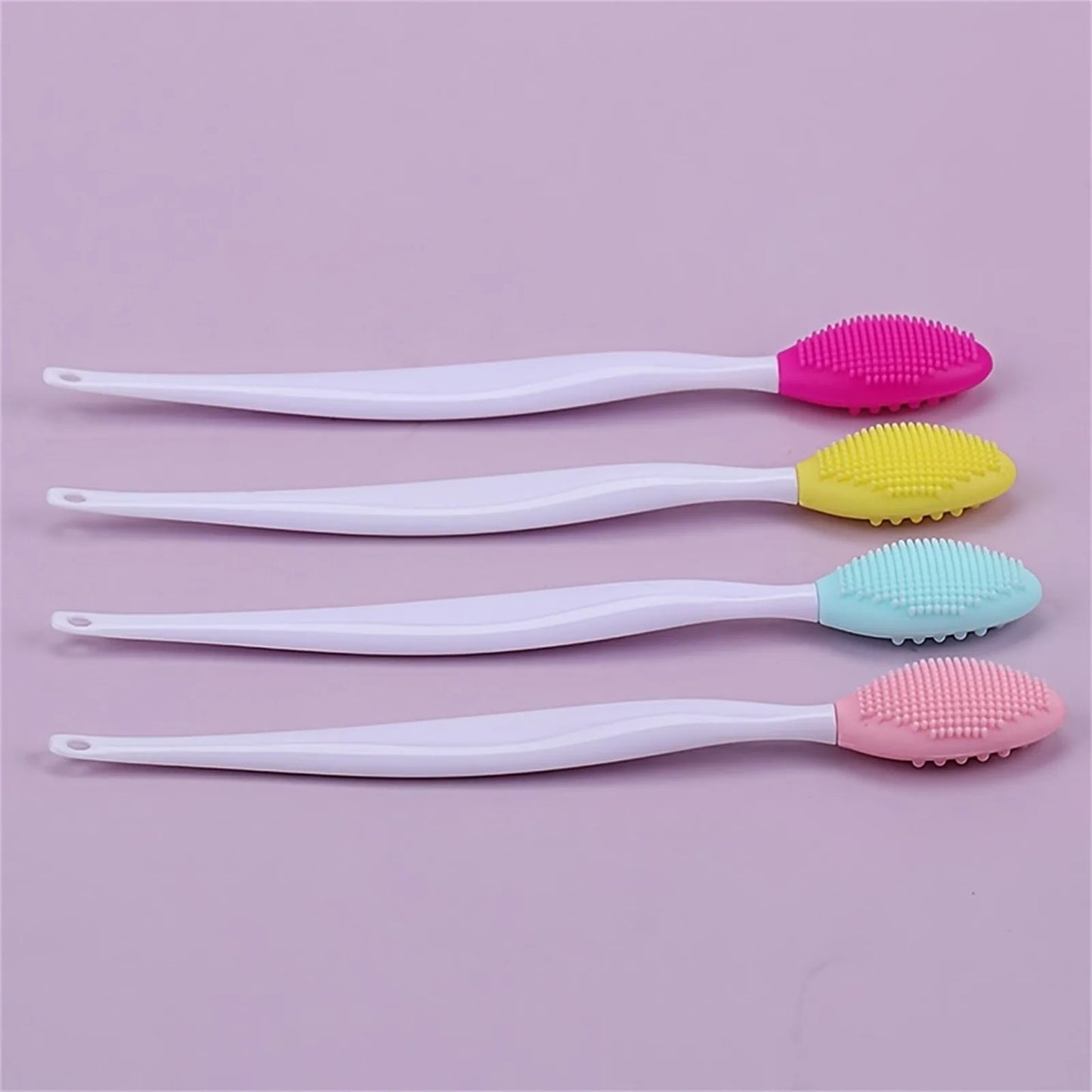 Skin Care Lip Exfoliating Facial Cleansing Face Scrub Nose Clean Brush Blackhead Remove Silicone Double-Sided Skin Care Tool