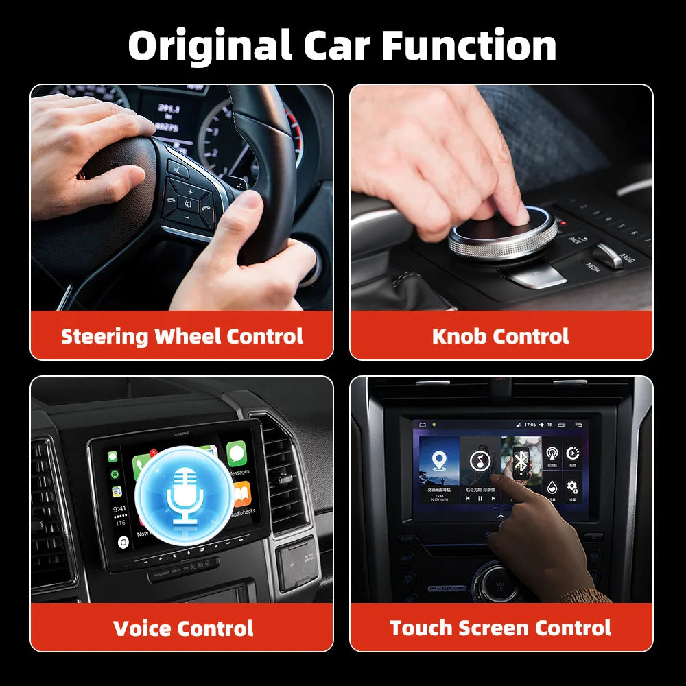 2025 NEW 2 In 1 Wireless Carplay AI Box Android Auto Plug And Play Applicable To Convert Original Car Wired Carplay To Wireless