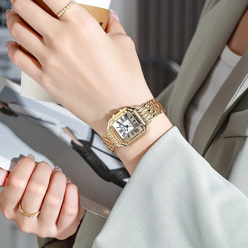 Luxury Women's Watches Elegant Luxury Gold Watch for Women Quartz Waterproof Wristwatches Ladies Relojes Para Mujer Without Box