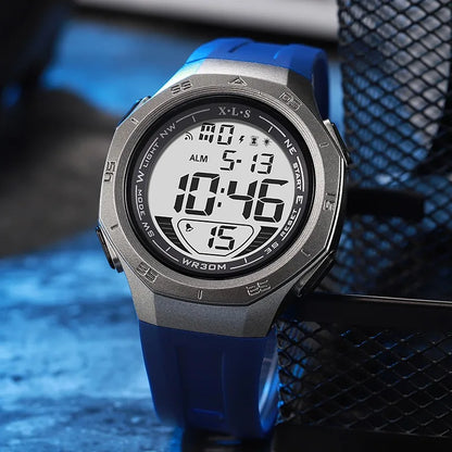 MAYZHISU Men's Sports Watch Waterproof LED Digital Wristwatches Stopwatch Alarm Clock Luminous Sport Watches for Man Teens