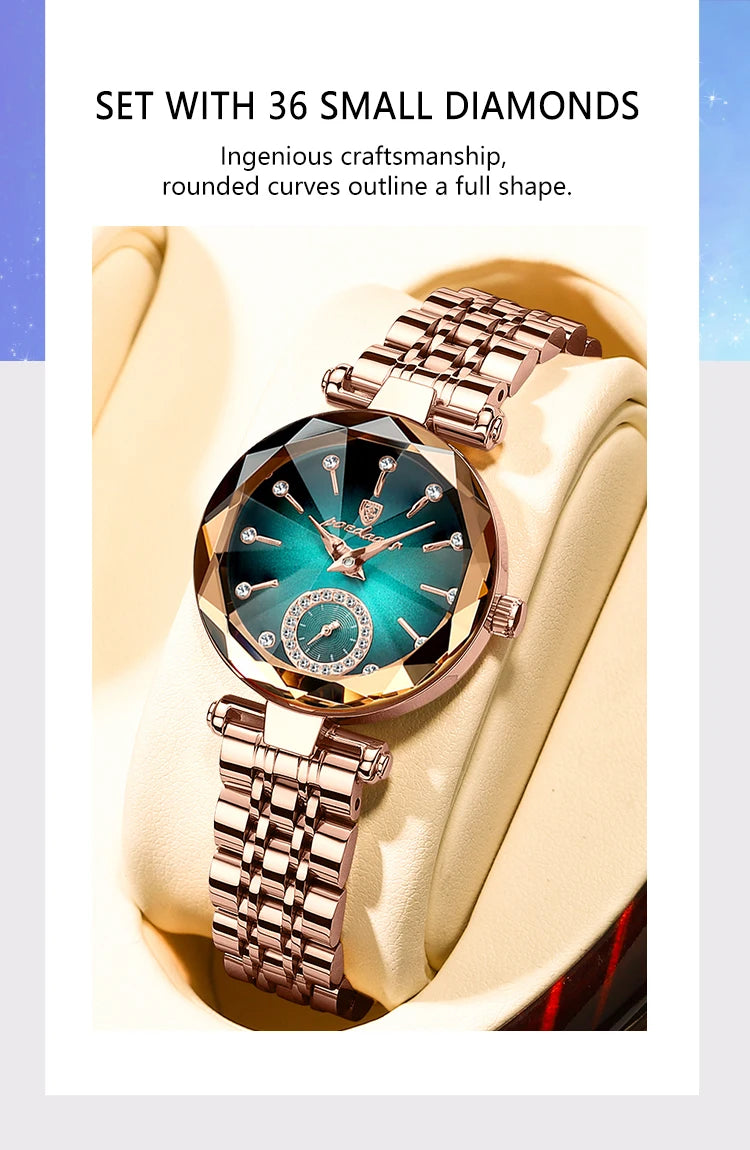POEDAGAR Elegant Ladies Wristwatch Waterproof Stainless Steel Luxury Watch for Woman High Quality Fashion Women's Quartz Watches