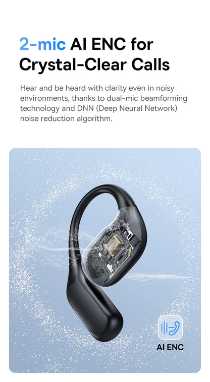 Baseus Eli 2i Fit Słuchawki otwarte True Wireless Bluetooth 6.0 z zaczepami na uszy Wodoodporne słuchawki sportowe IPX5 Wzmocnienie basów