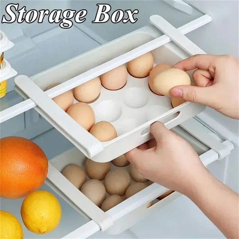 Egg Storage Box Side Door of Refrigerator Storage Organizer Kitchen Reversible Special Egg Storage Tray Kitchen Accessories