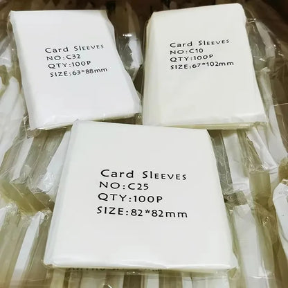 100pcs/set Various Sizes Transparent Card Sleeves Magic Card Game Tarot  Poker Cards Protector Card Sleeves
