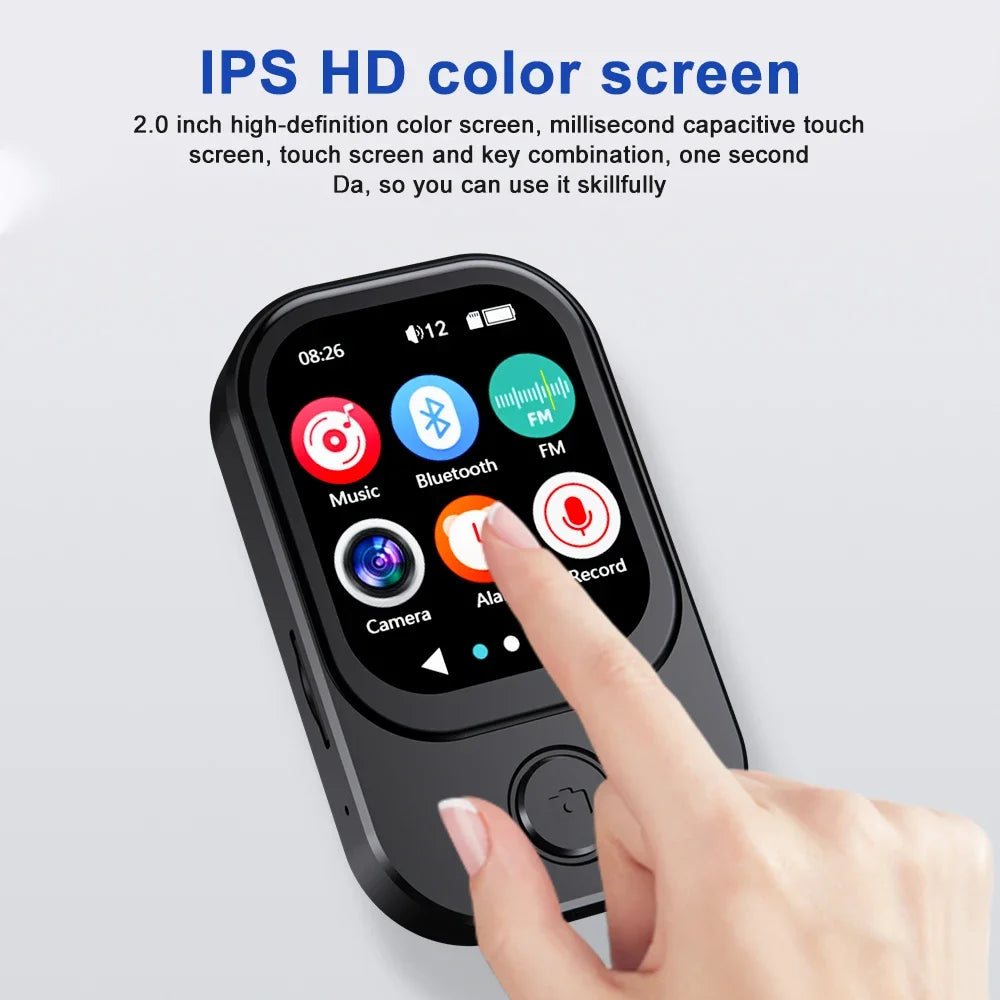 MP3 Player HiFi 2026 New Bluetooth 5.3 Sports Sound Music Walkman with Camera for Photos Built-in FM Radio Voice Recorder