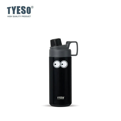 Tyeso 600ML Water Bottle With Eye Sticker Insulated Leak-Proof Fitness Flask Vacuum Flasks for Sport for Outdoor Workouts Travel