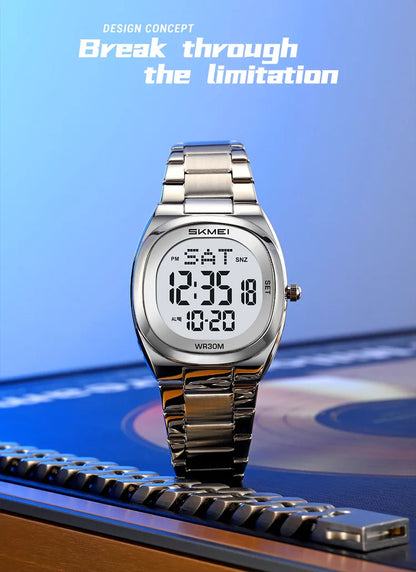 SKMEI 2419 Fashion Electronic Watch Multifunctional Luminous Calendar Alarm Clock Sports Simple Business Digital Watches for Man