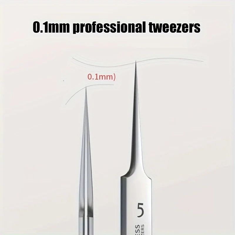 Stainless Steel Ultra-fine No. 5 Cell Pimples Blackhead Clip Tweezers Beauty Salon Scraping Closing Special  Acne Needle Tools