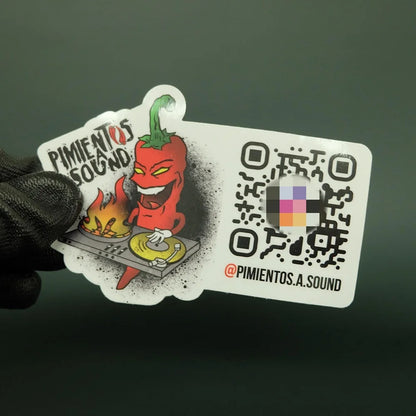 50/100pcs Custom QR Code Logo DIY Image Text Stickers Personalized Adhesive Labels for Social Media Wedding Birthday Brand Gifts