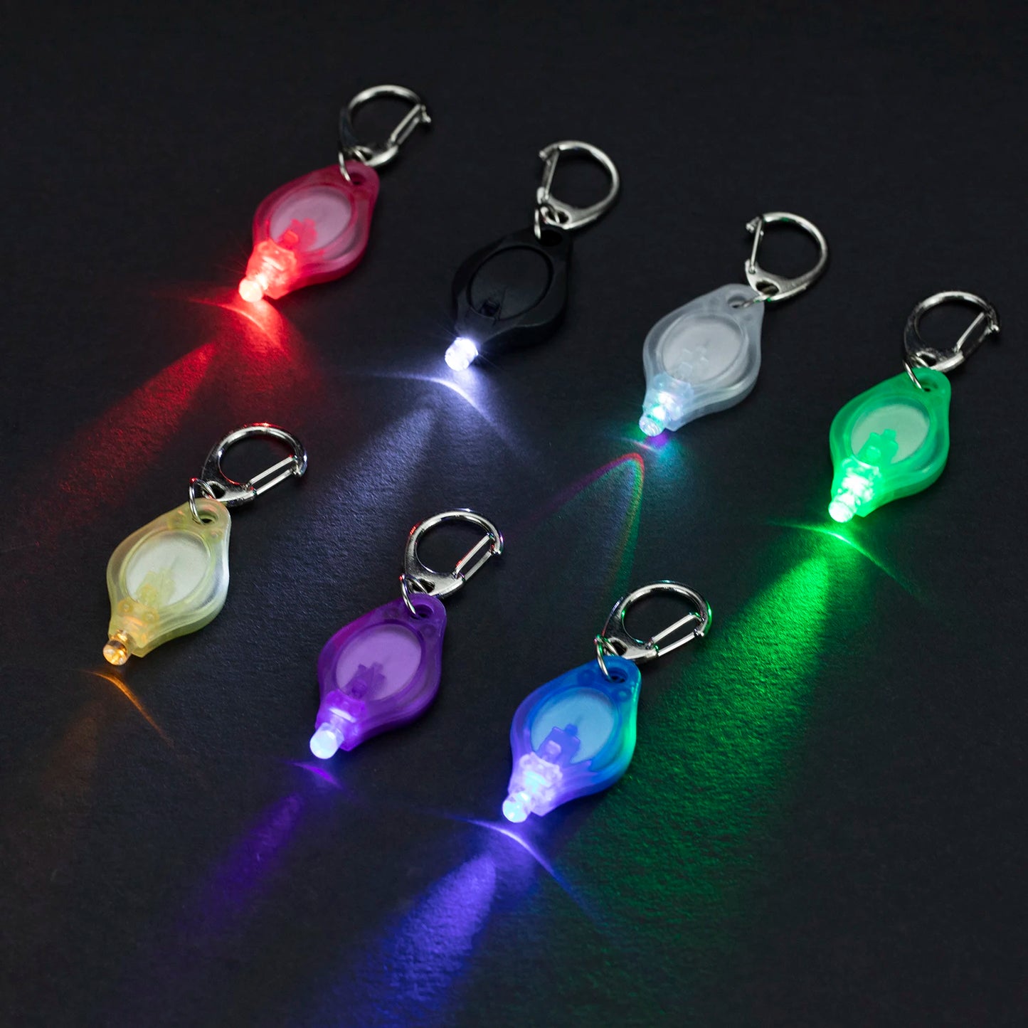 1/10/50/100pc/Mini LED Keychain light White Red Yellow Green Blue Purple light flashlight Portable Emergency Lighting Torch lamp