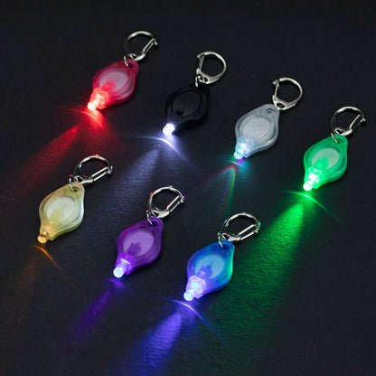 1/10/50/100pc/Mini LED Keychain light White Red Yellow Green Blue Purple light flashlight Portable Emergency Lighting Torch lamp
