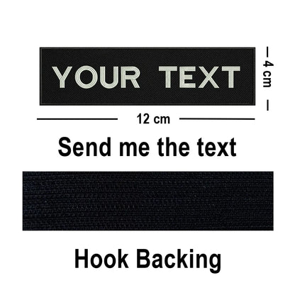 Custom Big Size Patches Personalized Name Embroidered Patch Stripes Badge Emblems Iron On Or Hook Loop Applique For Clothes