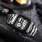 YIKAZE Luxury Men's Business Watch Stainless Steel Strap Men Digital Watch Luminous Multifunction Sports Electronic Wristwatch