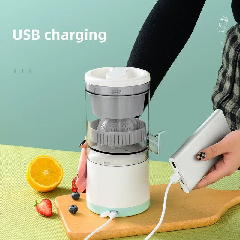 USB Rechargeable Electric Juicer 1PC Wireless Citrus Lemon Orange Juicer Automatic Fresh Fruit Blender for Kitchen