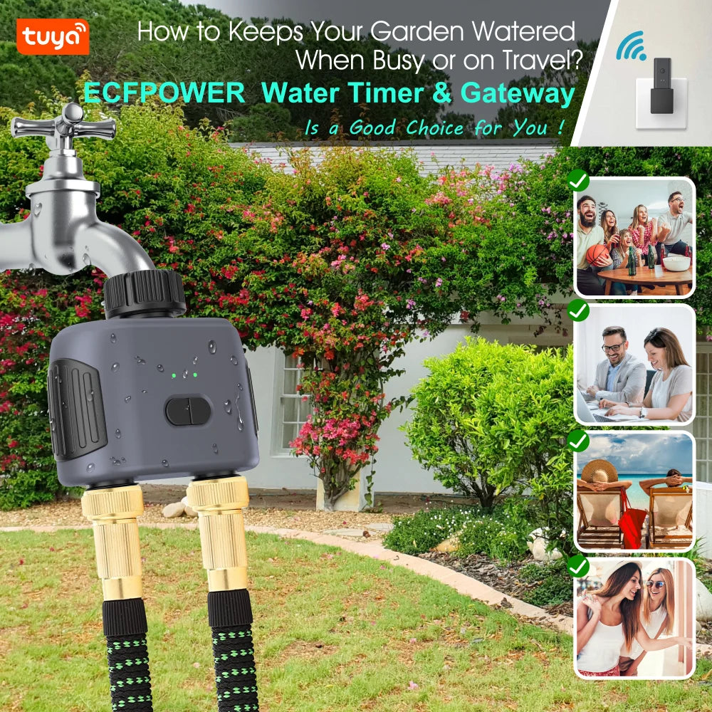 Tuya Smart Zigbee Watering Timer Sprinkler Drip Irrigation System Irrigation Watering System Sprinkler Timer Garden