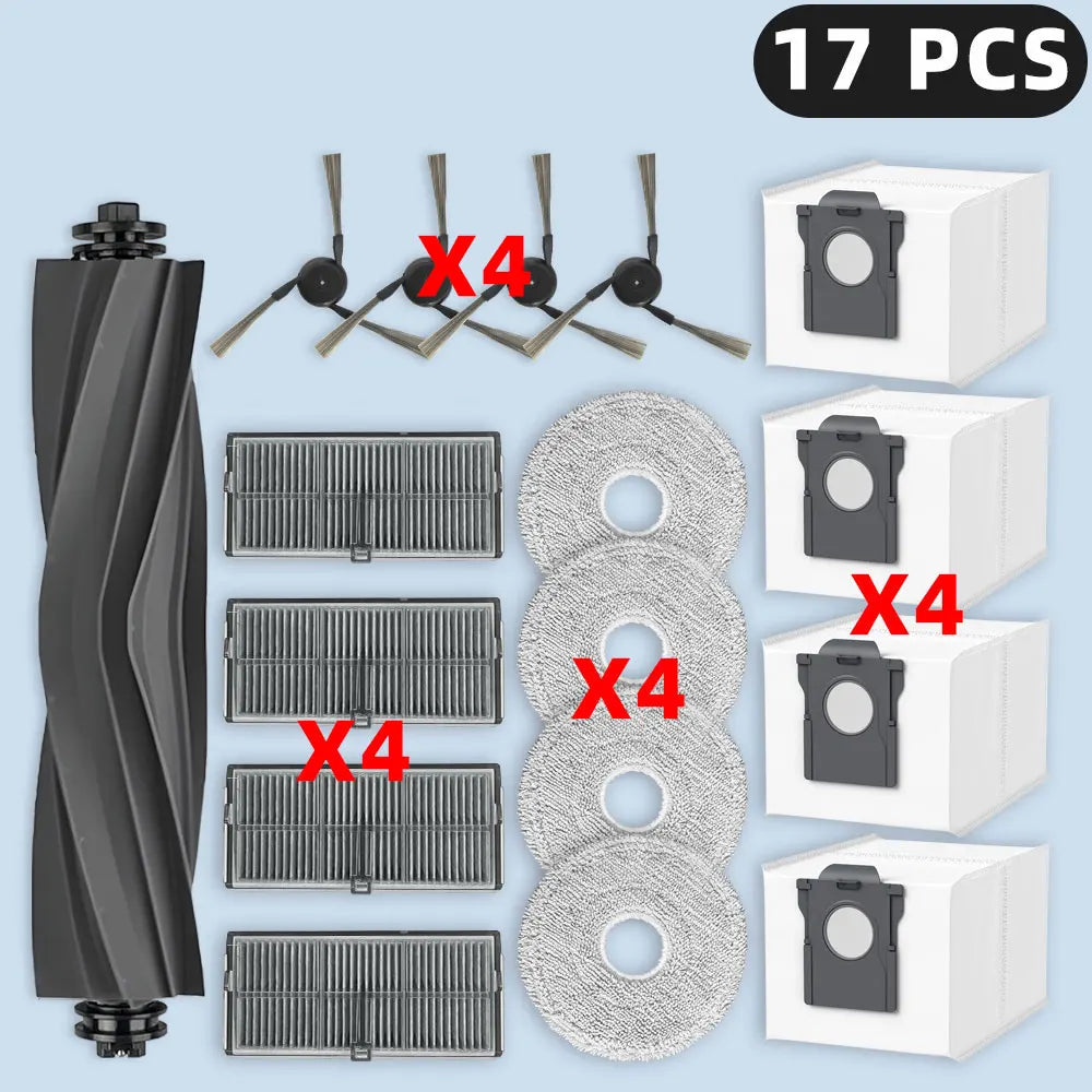 Compatible For (Dreame L10s Ultra Gen 3, L40 Ultra Gen2, L50 Ultra AE / CE, X40 Ultra Complete) Parts Brush Filter Mop Dust Bag