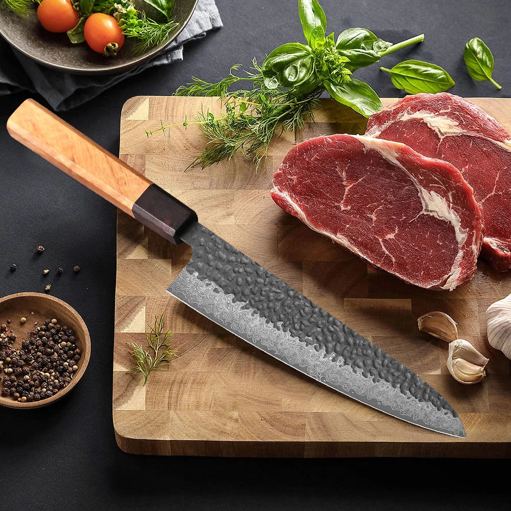 8.2" Japanese Handmade Chef Knife 67 Layer Damascus Steel Professional Kitchen Knives Sharp Slicer Vegetable Cooking Cleaver