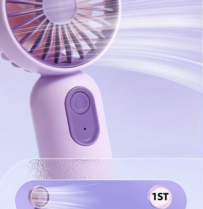 USB Mini Rechargeable Portable Fan with 3 Speeds, Handheld Fan for Gift Choice, Perfect For Office, Outdoor, Travel, Camping