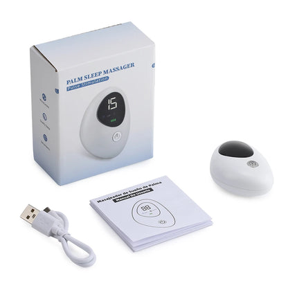 Microcurrent Sleep Aid Device CES Palm 15 Level Pluse Stimulation Massager Sleep Instrument for Insomnia Stress Anxiety Relief