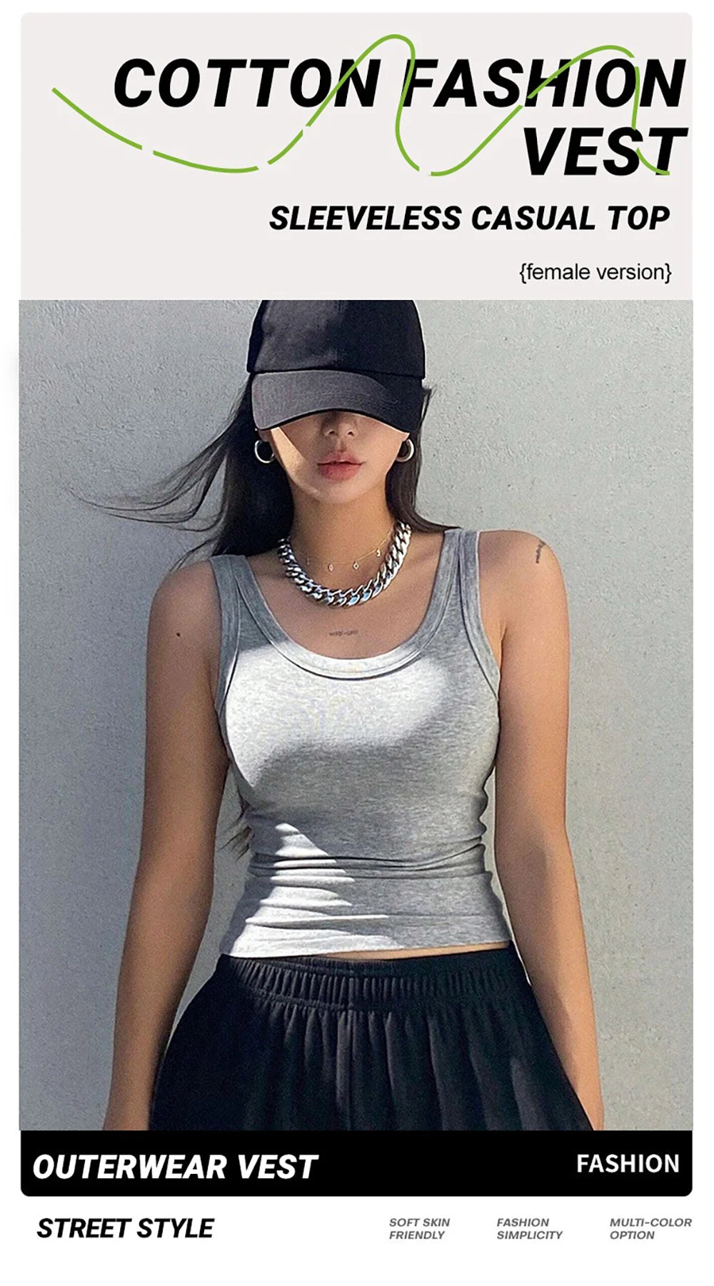Custom Graphic Logo Slim Women's Tank Top Summer Crewneck Thread high elasticity Clothing Trendy Sports Vest Fashion Vests
