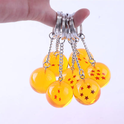 Japanese Anime Dragon Series 1-7 Stars Balls Z Stars Keychain Figures Toys Pendant Car Keyring party Gifts Cosplay Props Jewelry