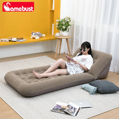 CAMEBUST Inflatable Sofa Bed Lounge Camping Inflatable Sofa Garden Outdoor Airbed for Balcony Portable Folding Inflatable Couch