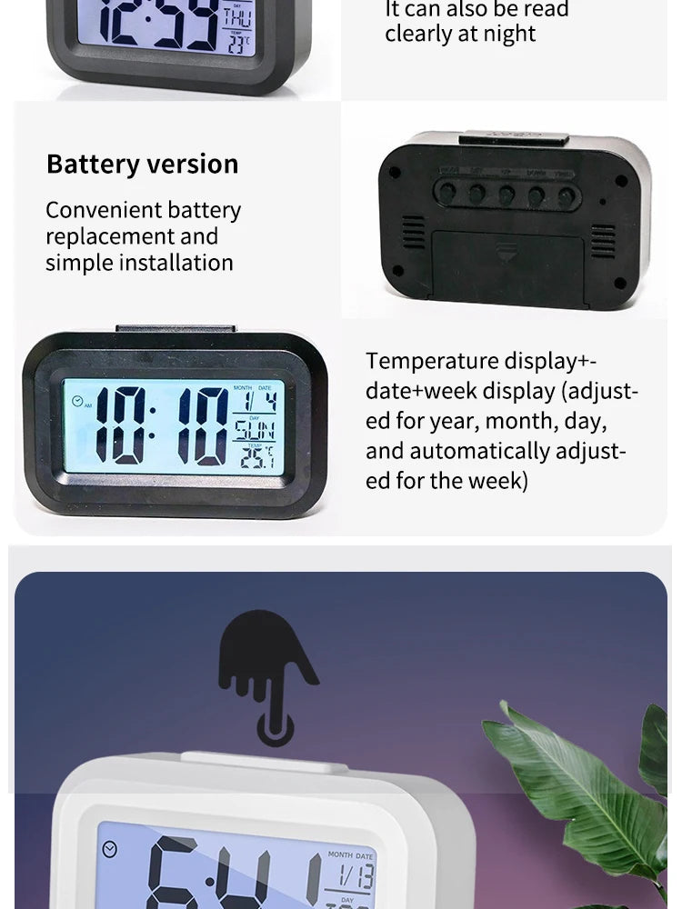 Mini Timer Smart Clock Children Alarm Clock Student Time Manager Desktop Silent Bedside Electronic Small Alarm Clock