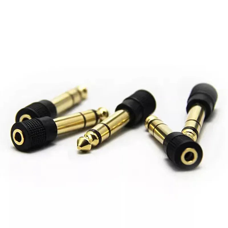 2/4/8Pcs Gold Plated 6.35mm Male Plug to 3.5mm Female Connector Stereo Plug for Microphone Headphone Audio Speaker Adapter