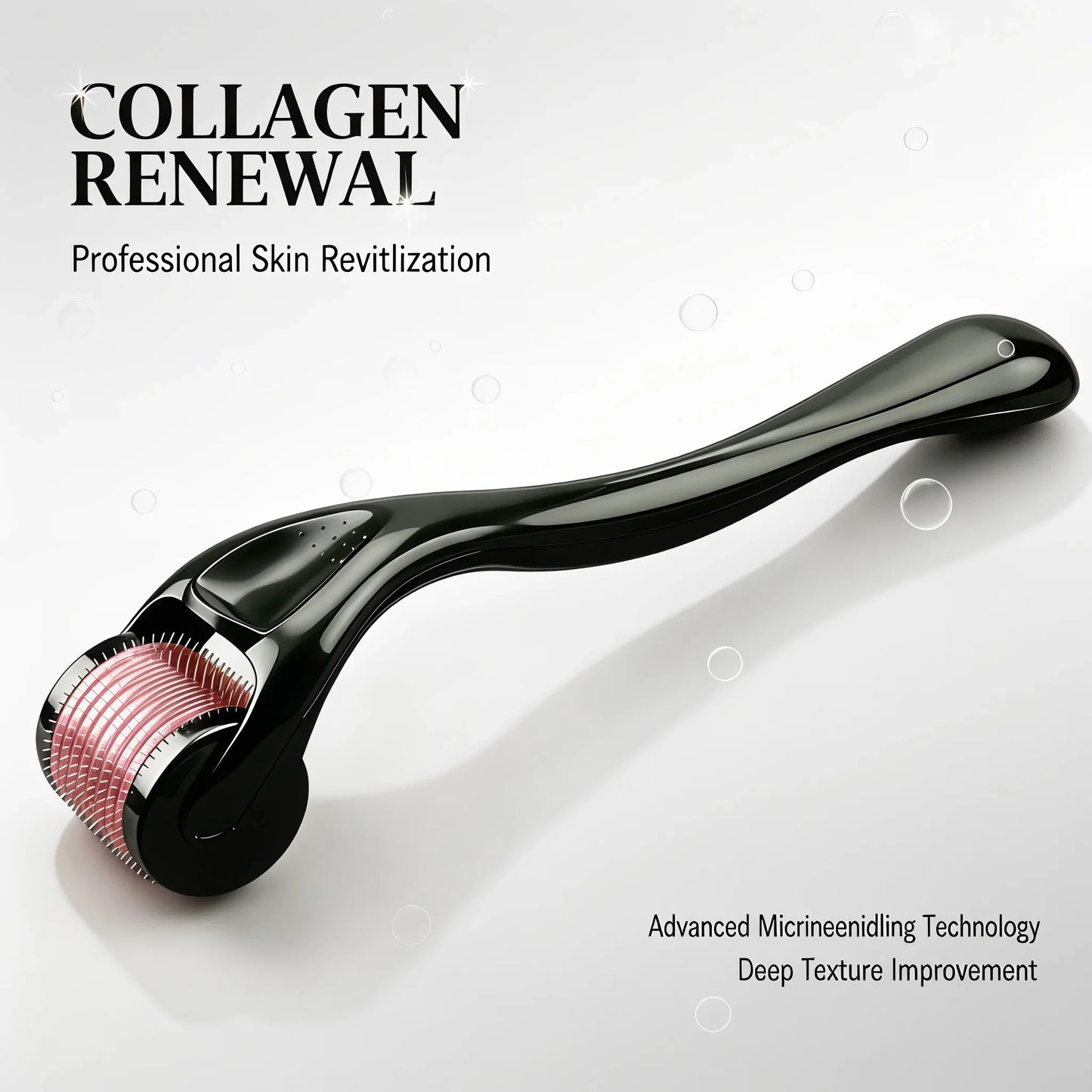 540 Titanium Derma Roller 0.25mm, Microneedle Roller for Face Skin Care, Hair & Beard Growth