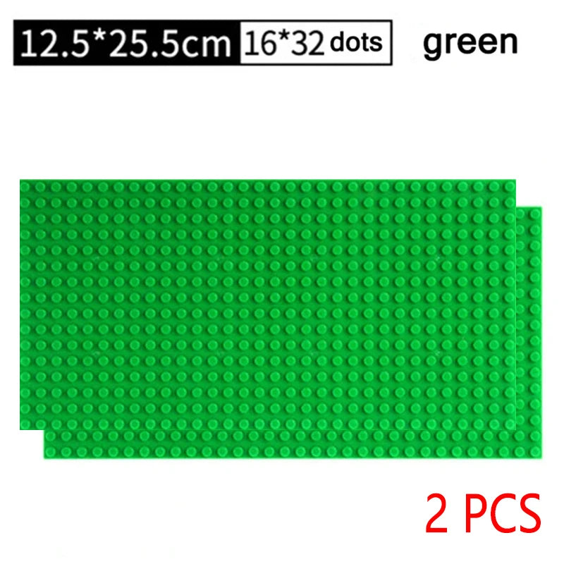 2PCS Classic Baseplates 32x32 16x32 Dots Base Plate MOC Blocks Plastic Building Bricks Assembly Compatible Brand City Friends