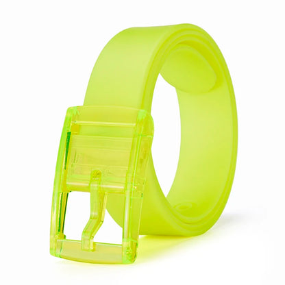High-quality Color Candy Color Silicone Belt Fashionable And Trendy Universal Belt For Men And Women With Jeans Belt Accessories