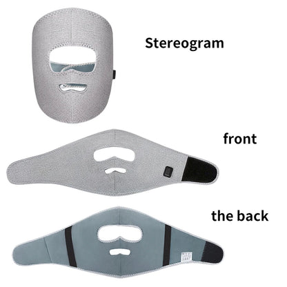 Electric Heated Facial Mask Red Light Facial Massager Relieves Facial Muscle Relaxation Hot Compress Anti-fatigue