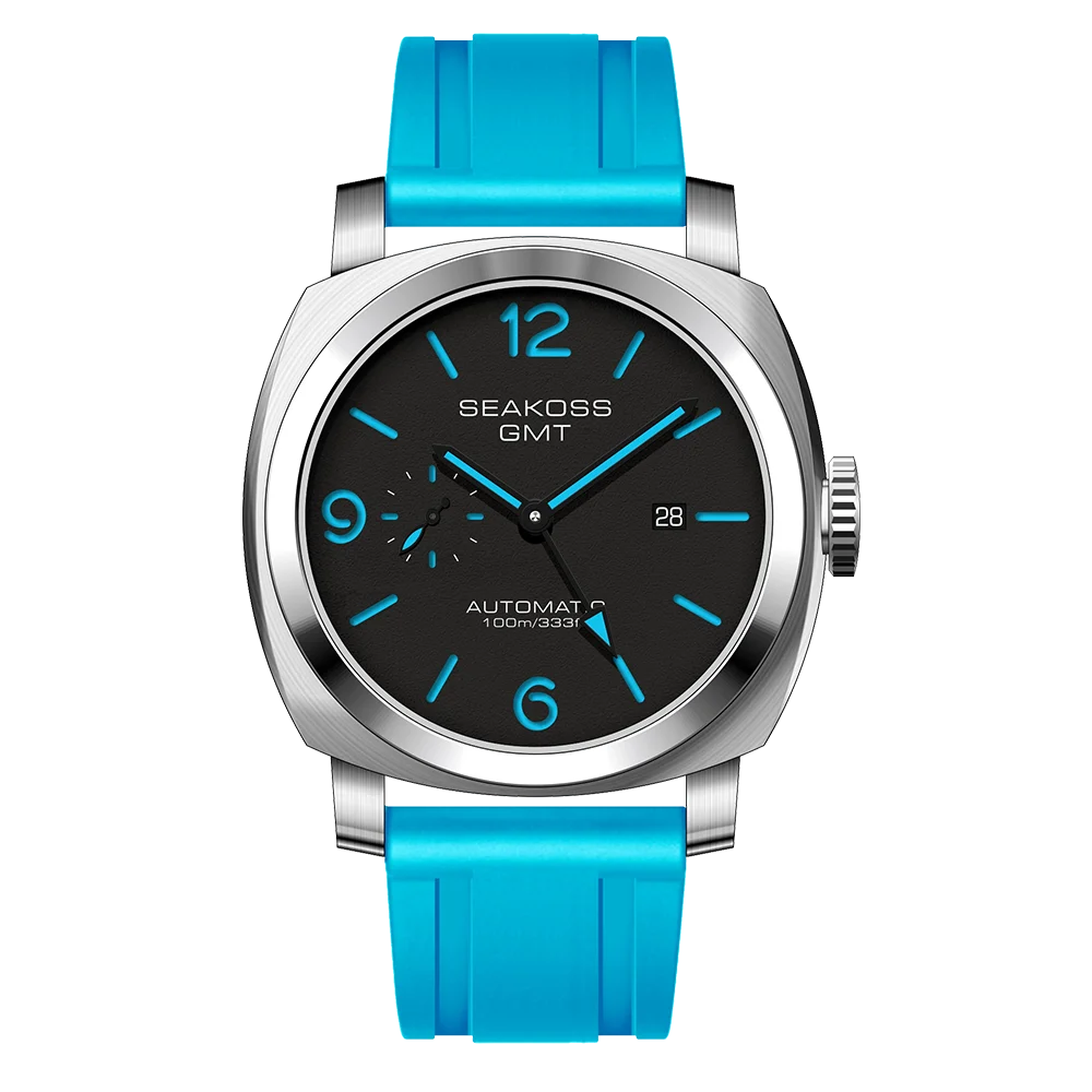 SEAKOSS GMT Super Luminous Diving Automatic Mechanical Watch Men 10ATM 1963 Seagull st2557 Movement Calendar Sapphire Wristwatch