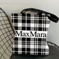 M-Max MaraS Brand Storage Bags Canvas Tote Bag Double-Sided Print Lightweight Shoulder Shopping Handbag for Daily Use