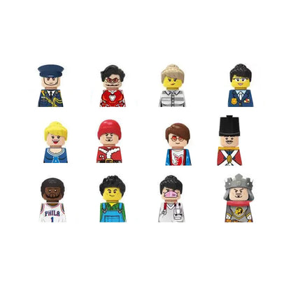 City Career 3D Building Block Dolls Toys Cartoon Character Models Mini Action Figures Educational Toys Children's Gifts