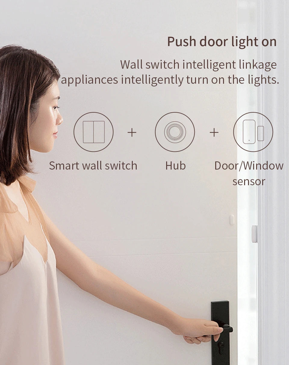 Aqara Smart Wall Switch D1 ZigBee Light Switch Button Smart Home Remote Control Fire Wire With /NO Neutral For Mi Home Homekit