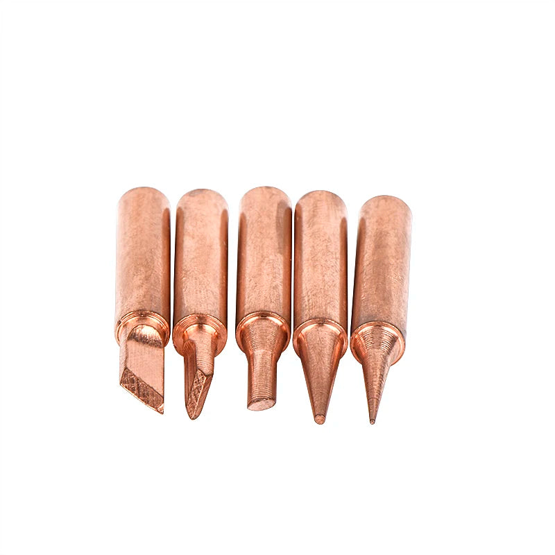 JCD Soldering Iron Tips black Pure Copper Soldering Tip 5pcs/set 900M-T Lead-free Welding Solder Rework Tools Accessories
